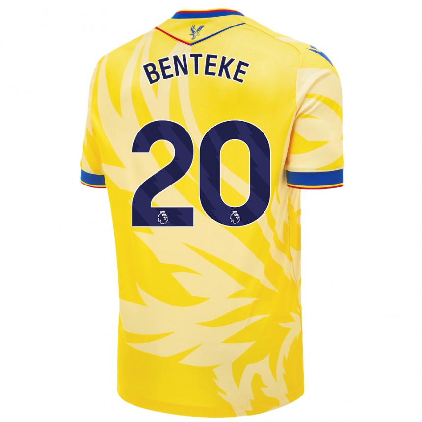 Vaikiškas Christian Benteke #20 Geltona Išvykos Marškinėliai 2024/25 T-Shirt