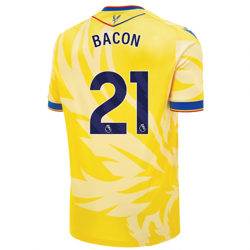 Vaikiškas Skye Bacon #21 Geltona Išvykos Marškinėliai 2024/25 T-Shirt