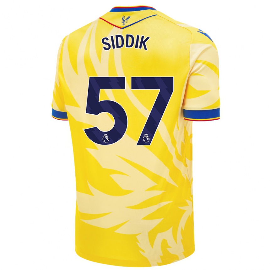 Vaikiškas Cardo Siddik #57 Geltona Išvykos Marškinėliai 2024/25 T-Shirt