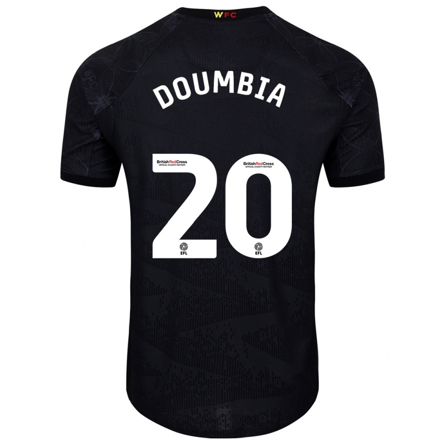 Vaikiškas Mamadou Doumbia #20 Juoda Balta Išvykos Marškinėliai 2024/25 T-Shirt