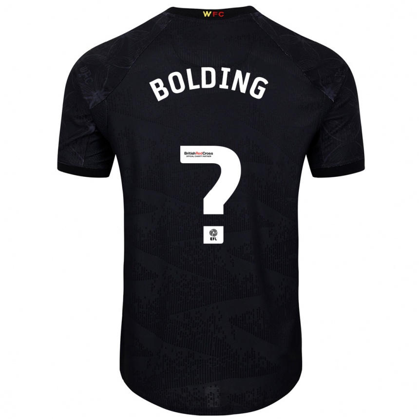 Vaikiškas Charlie Bolding #0 Juoda Balta Išvykos Marškinėliai 2024/25 T-Shirt