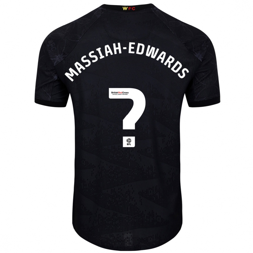 Vaikiškas Zavier Massiah-Edwards #0 Juoda Balta Išvykos Marškinėliai 2024/25 T-Shirt