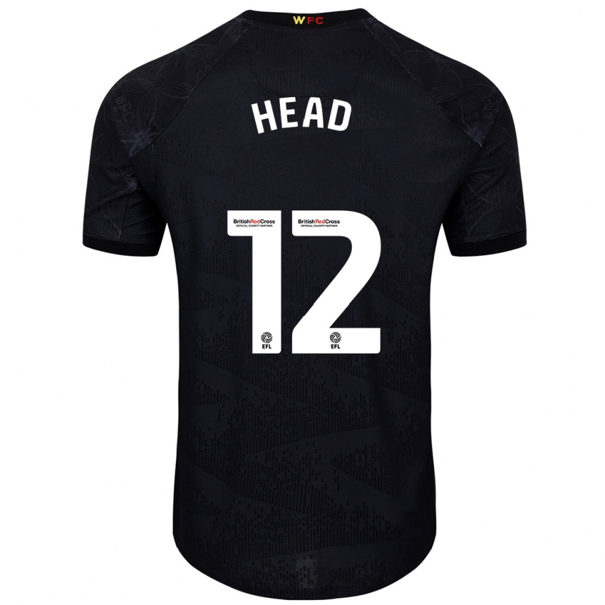 Vaikiškas Ellie Head #12 Juoda Balta Išvykos Marškinėliai 2024/25 T-Shirt