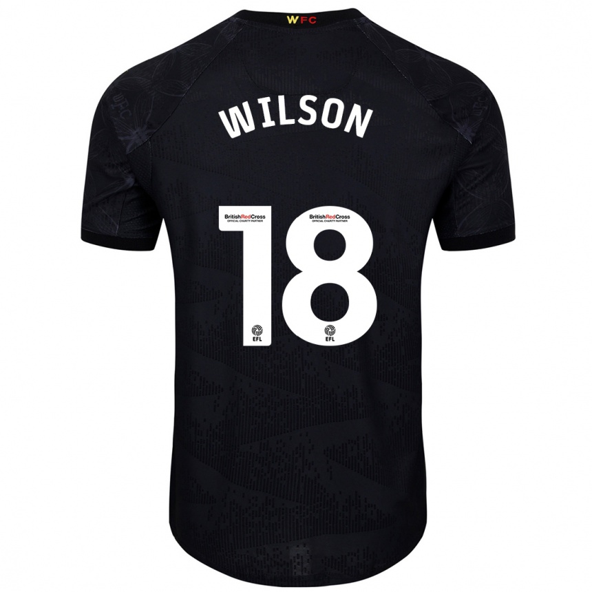 Vaikiškas Poppy Wilson #18 Juoda Balta Išvykos Marškinėliai 2024/25 T-Shirt