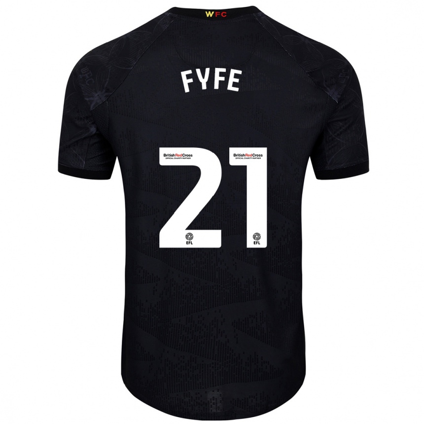 Vaikiškas Flo Fyfe #21 Juoda Balta Išvykos Marškinėliai 2024/25 T-Shirt