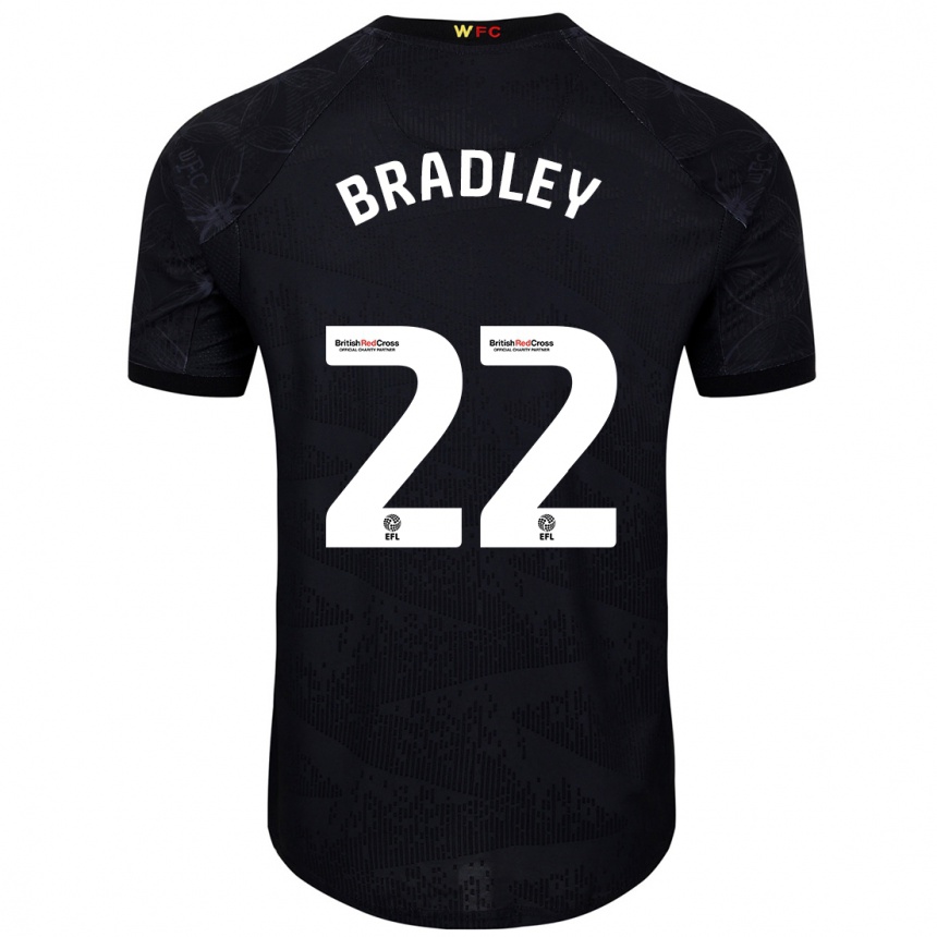 Vaikiškas Jade Bradley #22 Juoda Balta Išvykos Marškinėliai 2024/25 T-Shirt