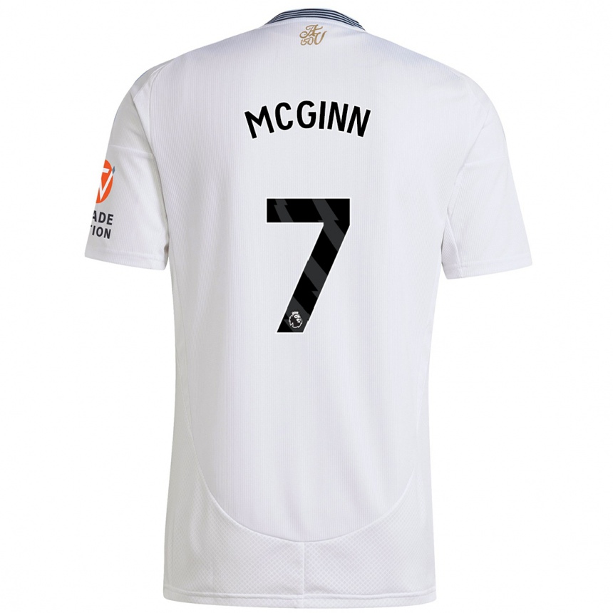 Vaikiškas John Mcginn #7 Baltas Išvykos Marškinėliai 2024/25 T-Shirt