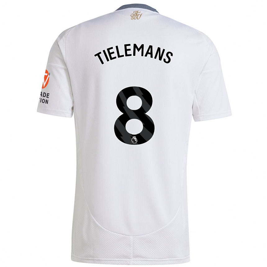 Vaikiškas Youri Tielemans #8 Baltas Išvykos Marškinėliai 2024/25 T-Shirt