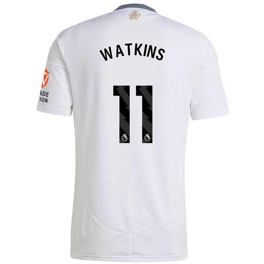 Vaikiškas Ollie Watkins #11 Baltas Išvykos Marškinėliai 2024/25 T-Shirt