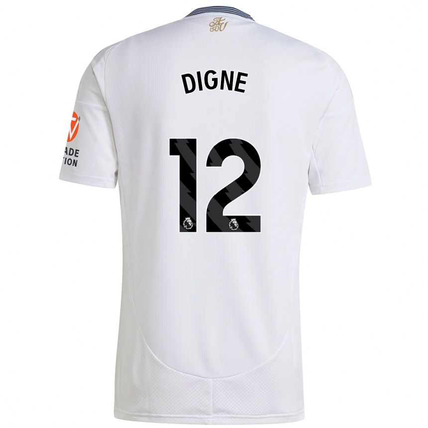 Vaikiškas Lucas Digne #12 Baltas Išvykos Marškinėliai 2024/25 T-Shirt