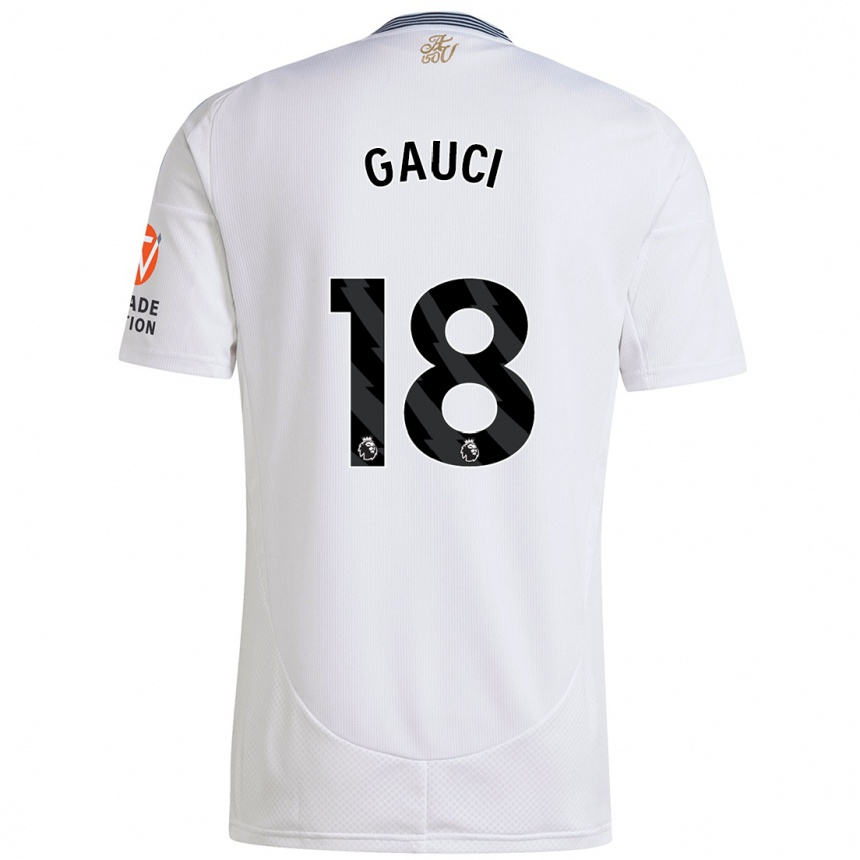 Vaikiškas Joe Gauci #18 Baltas Išvykos Marškinėliai 2024/25 T-Shirt