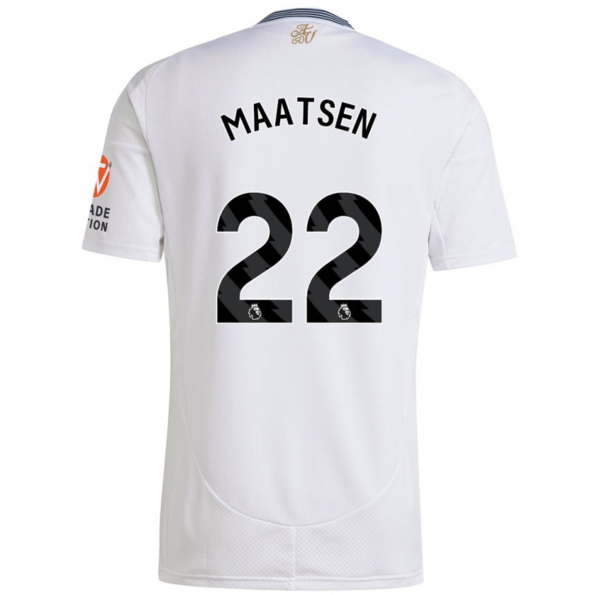 Vaikiškas Ian Maatsen #22 Baltas Išvykos Marškinėliai 2024/25 T-Shirt