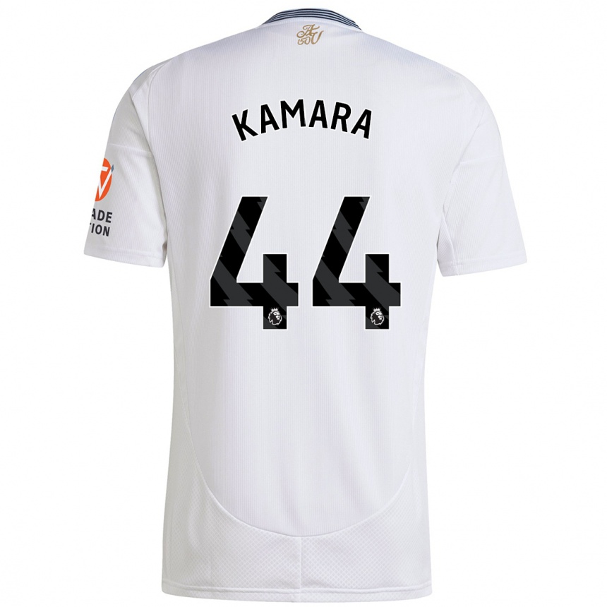 Vaikiškas Boubacar Kamara #44 Baltas Išvykos Marškinėliai 2024/25 T-Shirt