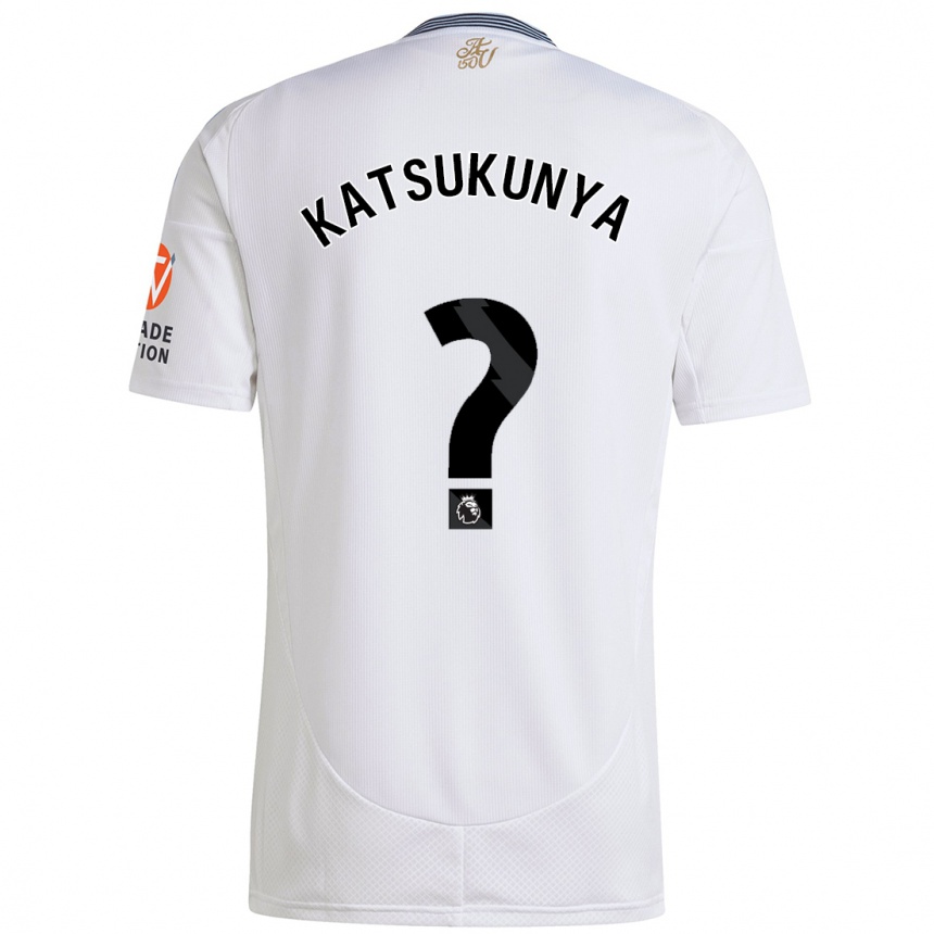 Vaikiškas Thierry Katsukunya #0 Baltas Išvykos Marškinėliai 2024/25 T-Shirt