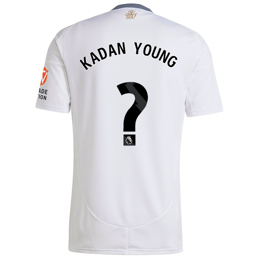 Vaikiškas Kadan Young #0 Baltas Išvykos Marškinėliai 2024/25 T-Shirt