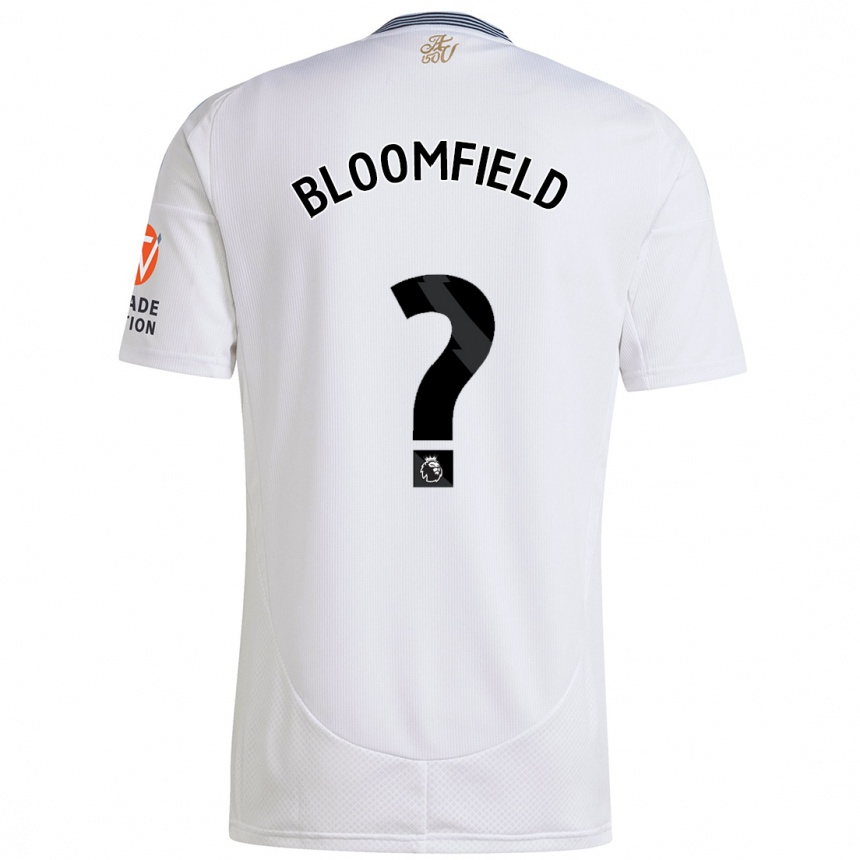 Vaikiškas Teddie Bloomfield #0 Baltas Išvykos Marškinėliai 2024/25 T-Shirt