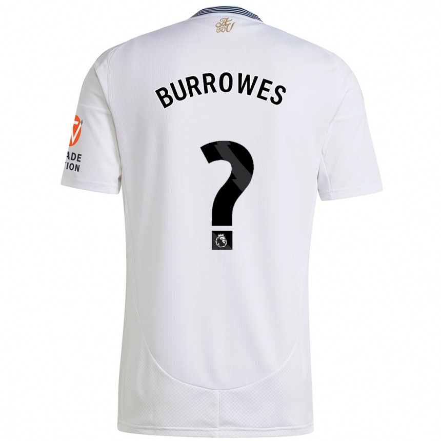 Vaikiškas Bradley Burrowes #0 Baltas Išvykos Marškinėliai 2024/25 T-Shirt