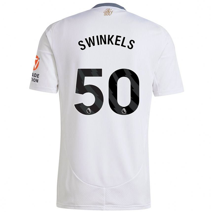 Vaikiškas Sil Swinkels #50 Baltas Išvykos Marškinėliai 2024/25 T-Shirt