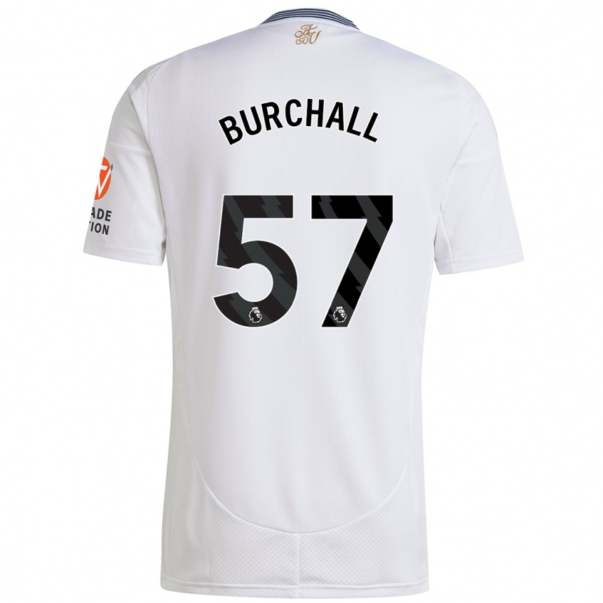 Vaikiškas Ajani Burchall #57 Baltas Išvykos Marškinėliai 2024/25 T-Shirt