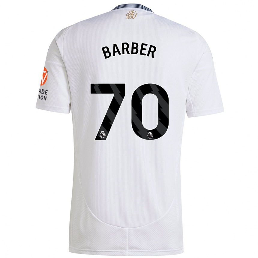 Vaikiškas Jayden Barber #70 Baltas Išvykos Marškinėliai 2024/25 T-Shirt