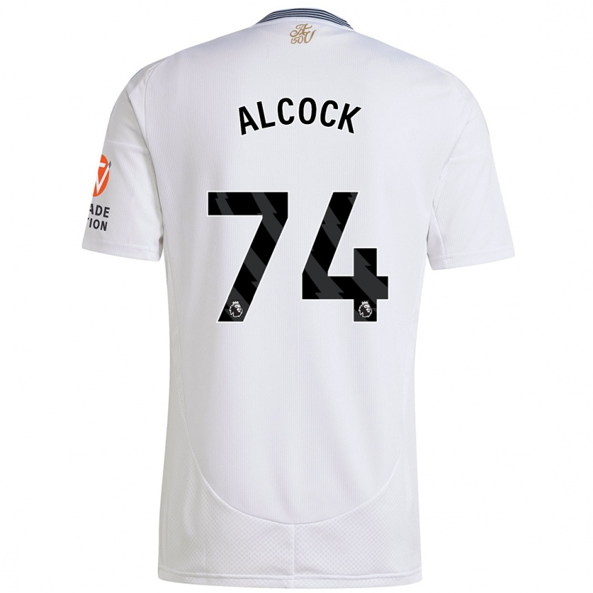 Vaikiškas Todd Alcock #74 Baltas Išvykos Marškinėliai 2024/25 T-Shirt