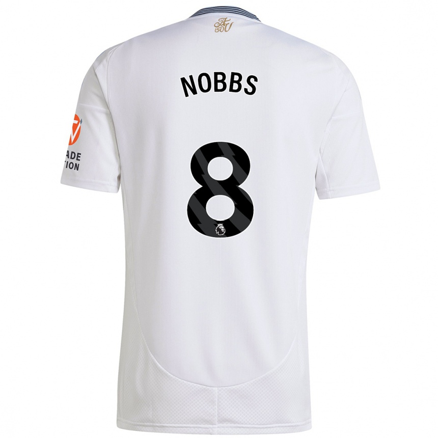 Vaikiškas Jordan Nobbs #8 Baltas Išvykos Marškinėliai 2024/25 T-Shirt