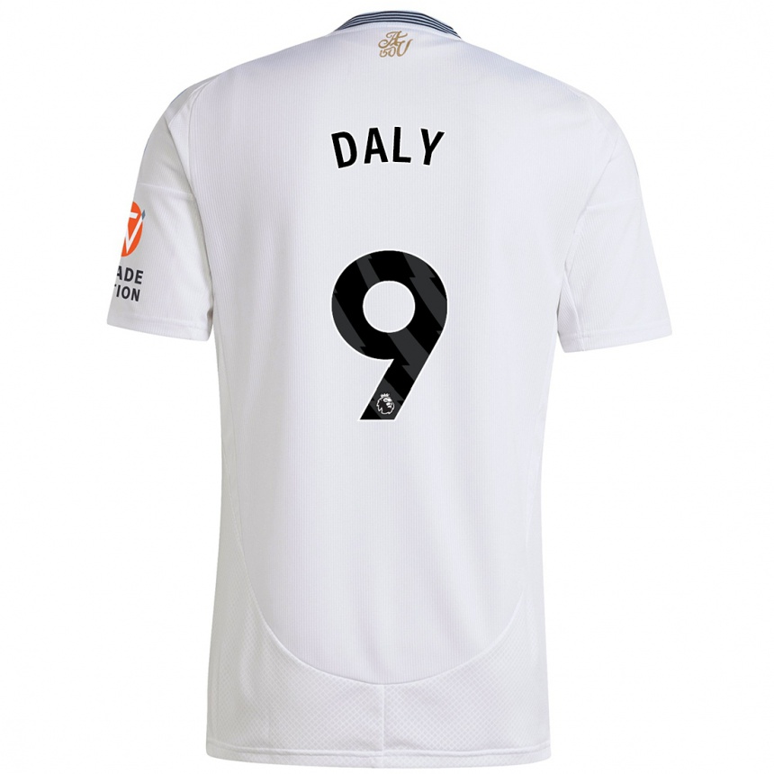 Vaikiškas Rachel Daly #9 Baltas Išvykos Marškinėliai 2024/25 T-Shirt