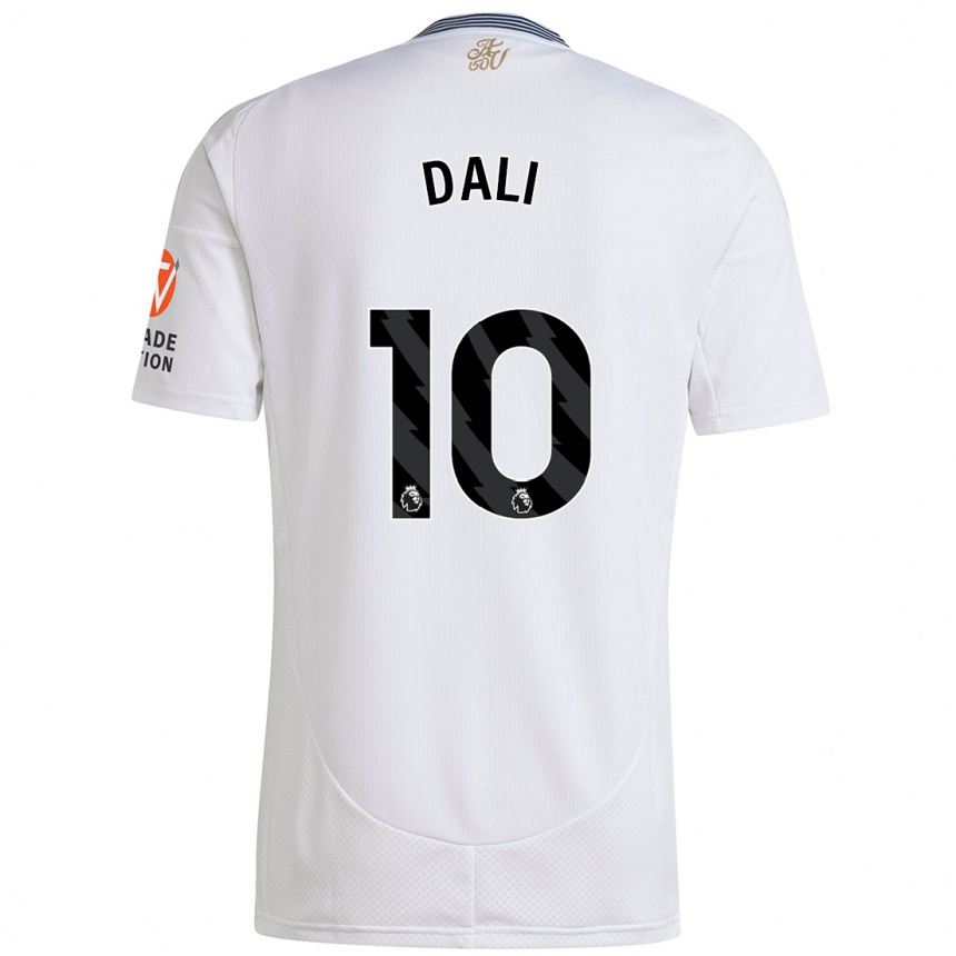 Vaikiškas Kenza Dali #10 Baltas Išvykos Marškinėliai 2024/25 T-Shirt