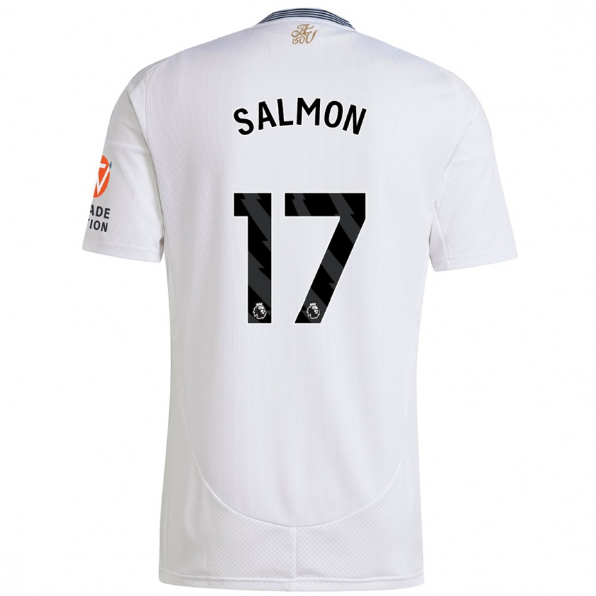 Vaikiškas Ebony Salmon #17 Baltas Išvykos Marškinėliai 2024/25 T-Shirt