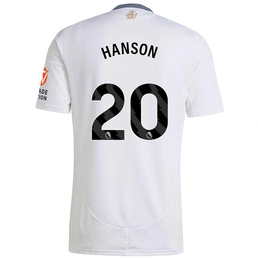 Vaikiškas Kirsty Hanson #20 Baltas Išvykos Marškinėliai 2024/25 T-Shirt