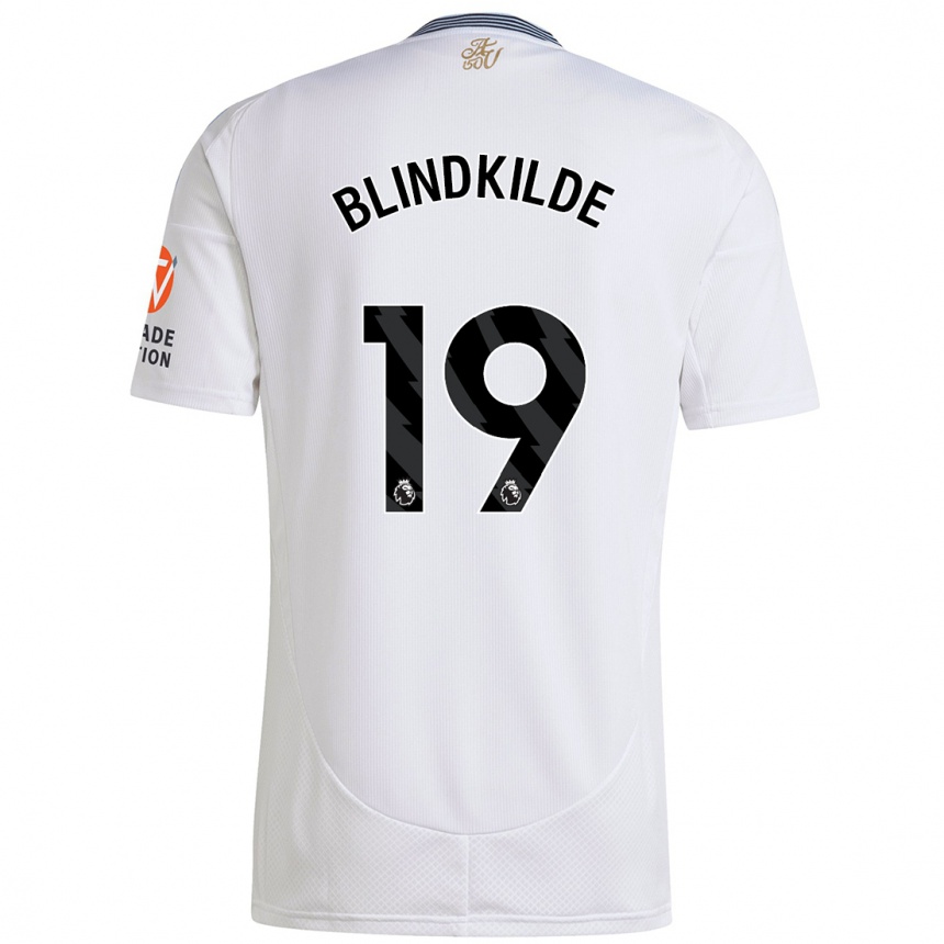 Vaikiškas Laura Blindkilde #19 Baltas Išvykos Marškinėliai 2024/25 T-Shirt