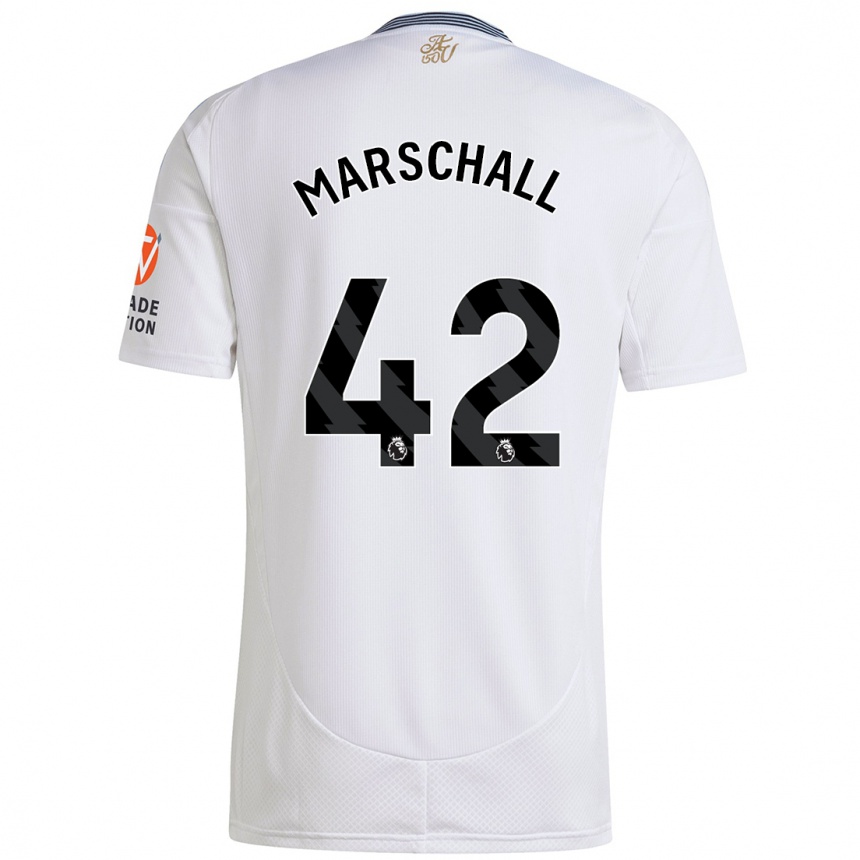 Vaikiškas Filip Marschall #42 Baltas Išvykos Marškinėliai 2024/25 T-Shirt