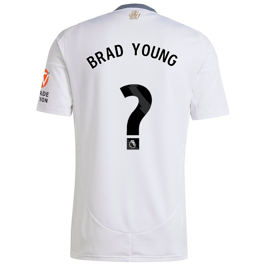 Vaikiškas Brad Young #0 Baltas Išvykos Marškinėliai 2024/25 T-Shirt