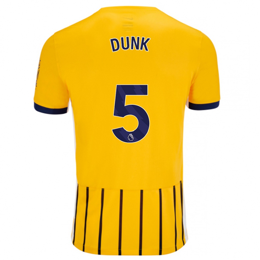 Vaikiškas Lewis Dunk #5 Aukso Mėlynos Spalvos Juostelės Išvykos Marškinėliai 2024/25 T-Shirt