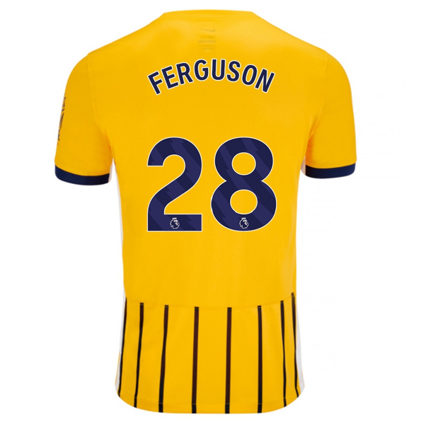 Vaikiškas Evan Ferguson #28 Aukso Mėlynos Spalvos Juostelės Išvykos Marškinėliai 2024/25 T-Shirt