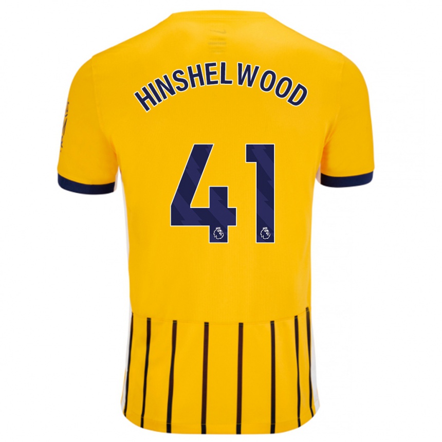 Vaikiškas Jack Hinshelwood #41 Aukso Mėlynos Spalvos Juostelės Išvykos Marškinėliai 2024/25 T-Shirt