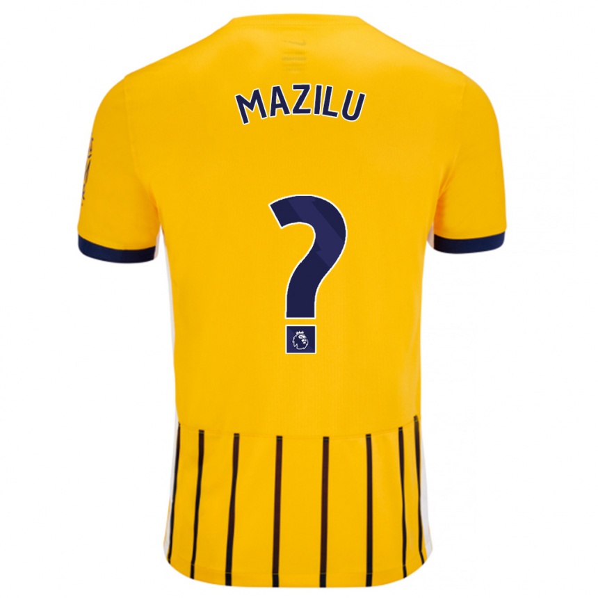 Vaikiškas Adrian Mazilu #0 Aukso Mėlynos Spalvos Juostelės Išvykos Marškinėliai 2024/25 T-Shirt