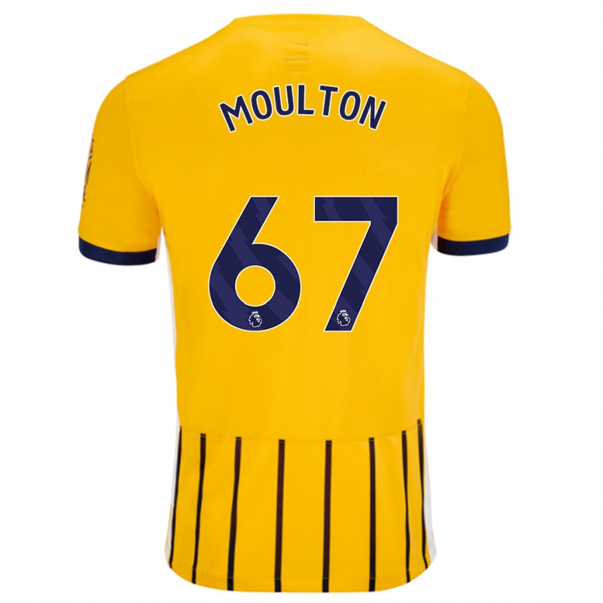 Vaikiškas Remeiro Moulton #67 Aukso Mėlynos Spalvos Juostelės Išvykos Marškinėliai 2024/25 T-Shirt