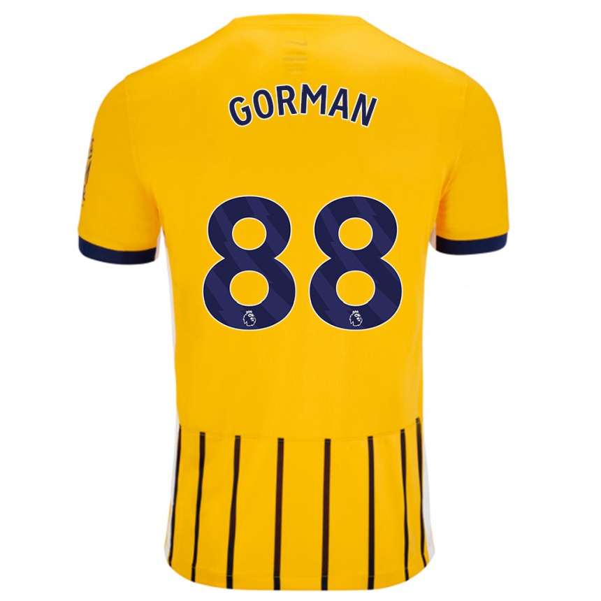 Vaikiškas Ronnie Gorman #88 Aukso Mėlynos Spalvos Juostelės Išvykos Marškinėliai 2024/25 T-Shirt