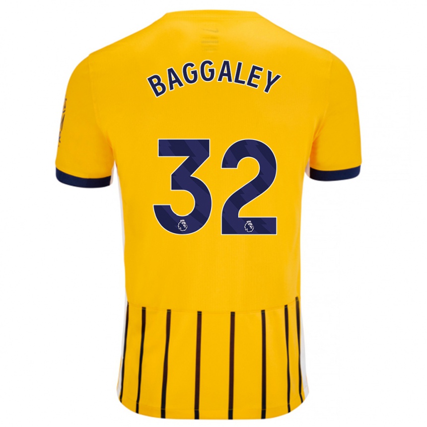 Vaikiškas Sophie Baggaley #32 Aukso Mėlynos Spalvos Juostelės Išvykos Marškinėliai 2024/25 T-Shirt