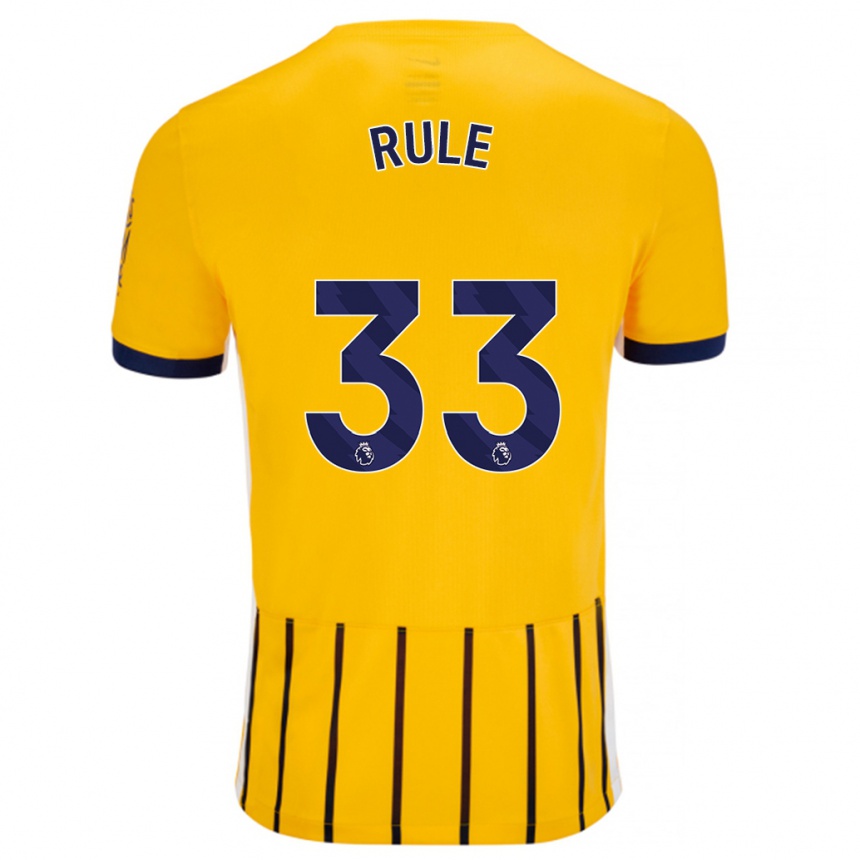 Vaikiškas Charlize Jayde Rule #33 Aukso Mėlynos Spalvos Juostelės Išvykos Marškinėliai 2024/25 T-Shirt