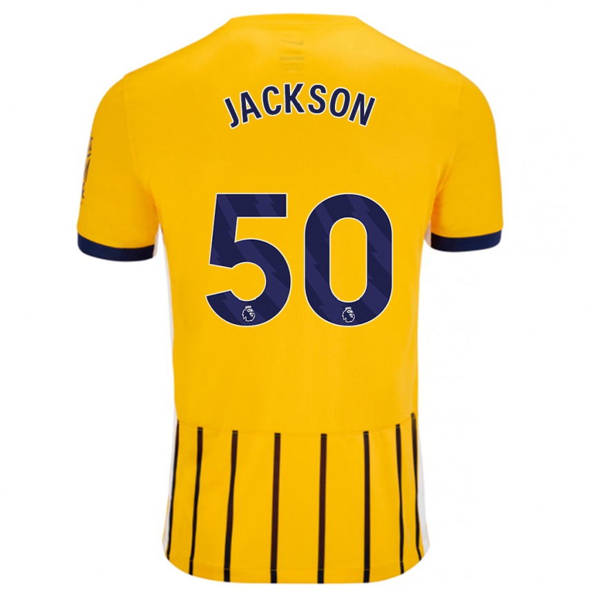 Vaikiškas Ben Jackson #50 Aukso Mėlynos Spalvos Juostelės Išvykos Marškinėliai 2024/25 T-Shirt