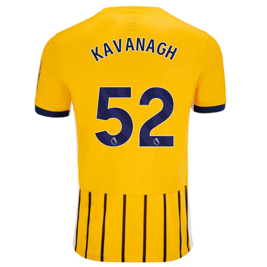 Vaikiškas Leigh Kavanagh #52 Aukso Mėlynos Spalvos Juostelės Išvykos Marškinėliai 2024/25 T-Shirt