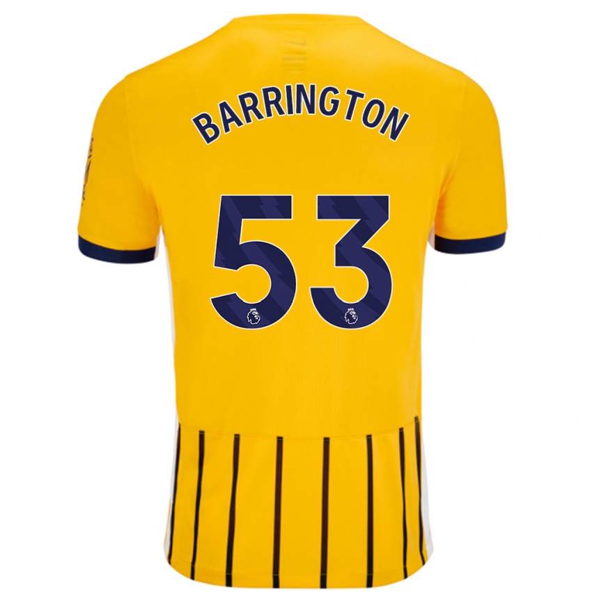 Vaikiškas Luca Barrington #53 Aukso Mėlynos Spalvos Juostelės Išvykos Marškinėliai 2024/25 T-Shirt