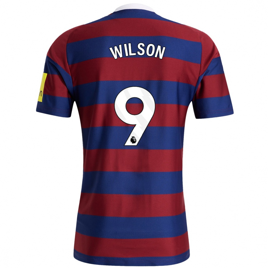 Vaikiškas Callum Wilson #9 Bordo Tamsiai Mėlyna Išvykos Marškinėliai 2024/25 T-Shirt