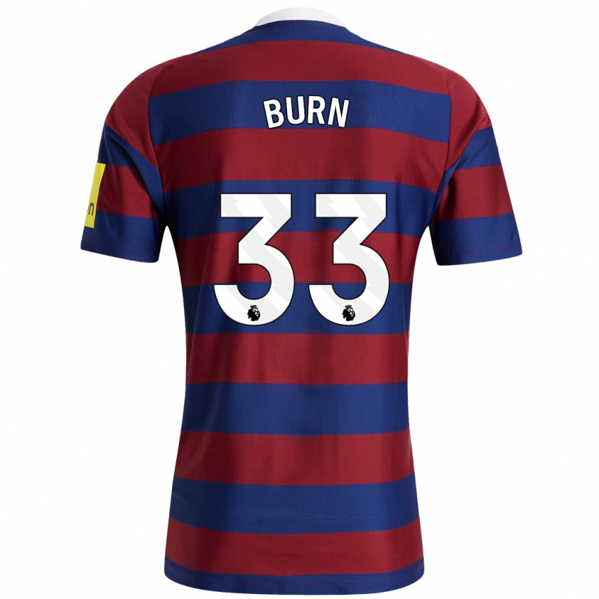 Vaikiškas Dan Burn #33 Bordo Tamsiai Mėlyna Išvykos Marškinėliai 2024/25 T-Shirt