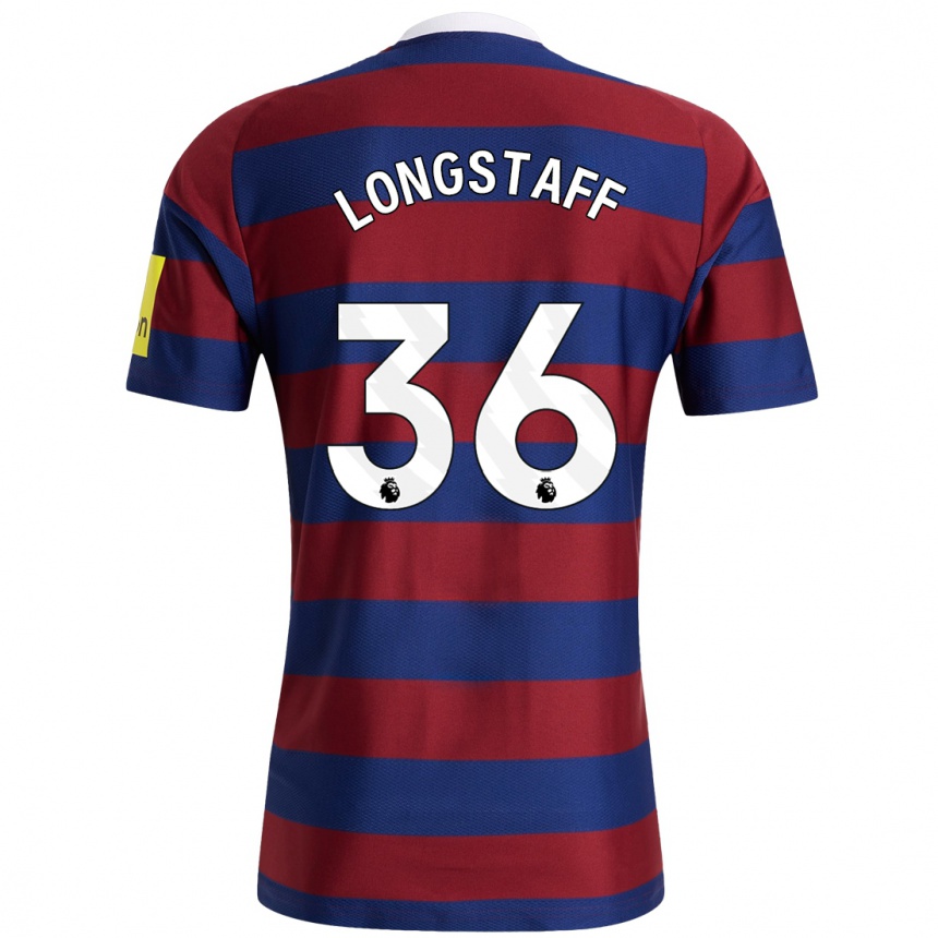 Vaikiškas Sean Longstaff #36 Bordo Tamsiai Mėlyna Išvykos Marškinėliai 2024/25 T-Shirt