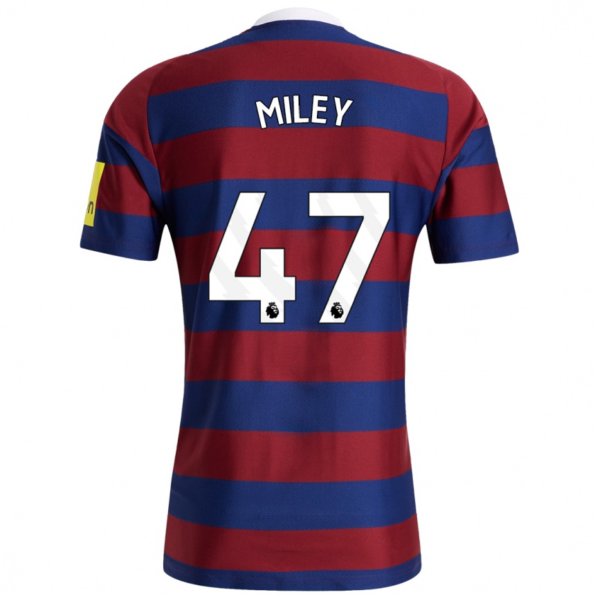 Vaikiškas Jamie Miley #47 Bordo Tamsiai Mėlyna Išvykos Marškinėliai 2024/25 T-Shirt