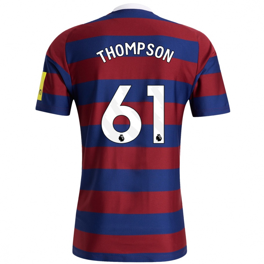 Vaikiškas Max Thompson #61 Bordo Tamsiai Mėlyna Išvykos Marškinėliai 2024/25 T-Shirt