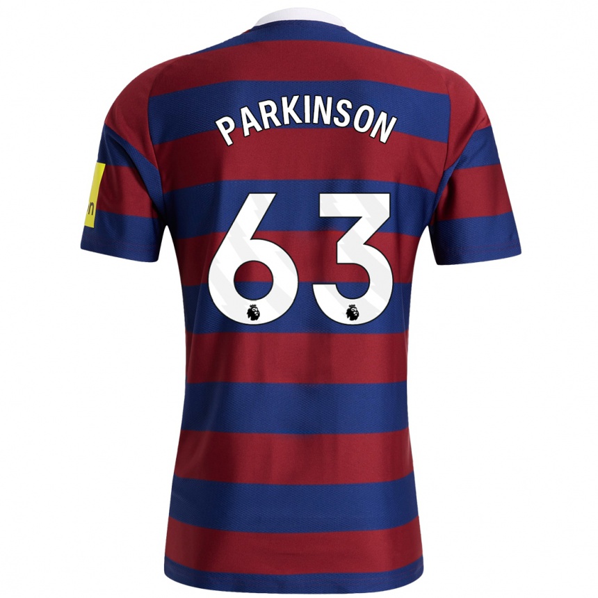 Vaikiškas Ben Parkinson #63 Bordo Tamsiai Mėlyna Išvykos Marškinėliai 2024/25 T-Shirt